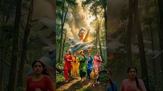Giant Fighter Jet Crash! 5 Sisters Saved the Pilot ✈️ #shorts#GiantFighterJet#PlaneCrash