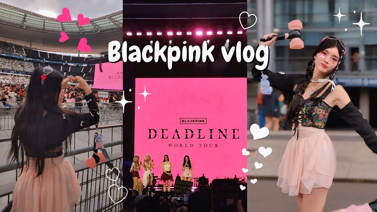 BLACKPINK DEADLINE PARIS CONCERT VLOG | pop-up stores, grwm, merch haul, concert clips