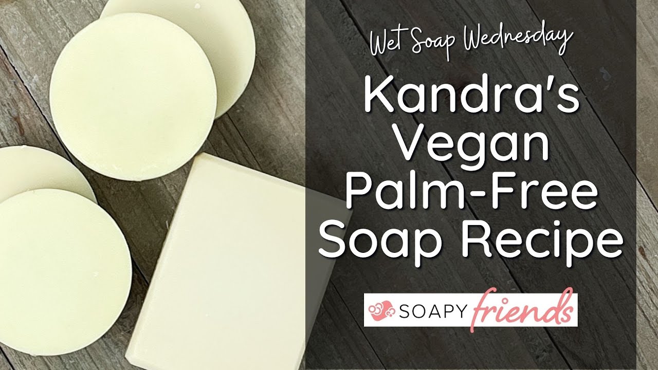 Natural Soap Color with Kandra's Vegan Palm Free Soap Recipe Lather