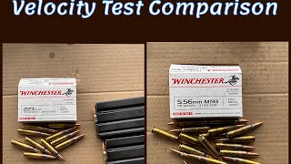 Winchester 55 Grain Ammo Velocity Test Comparison- 5.56mm vs 223 REM