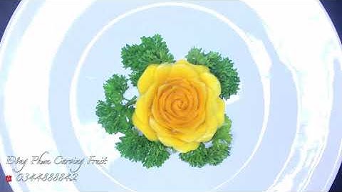 HƯỚNG DẪN TỈA HOA BẰNG BÍ ĐỎ | CARVING SIMPLE FOOD AT HOME|DPCarving #YBC GROUP