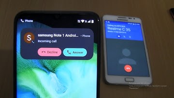 Incoming call&Outgoing call at the Same Realme c35+Samsung Galaxy Note 1 Custom Android 7