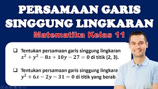soal persamaan garis singgung di titik pada lingkaran dan pembahasannya kelas 11 part 1