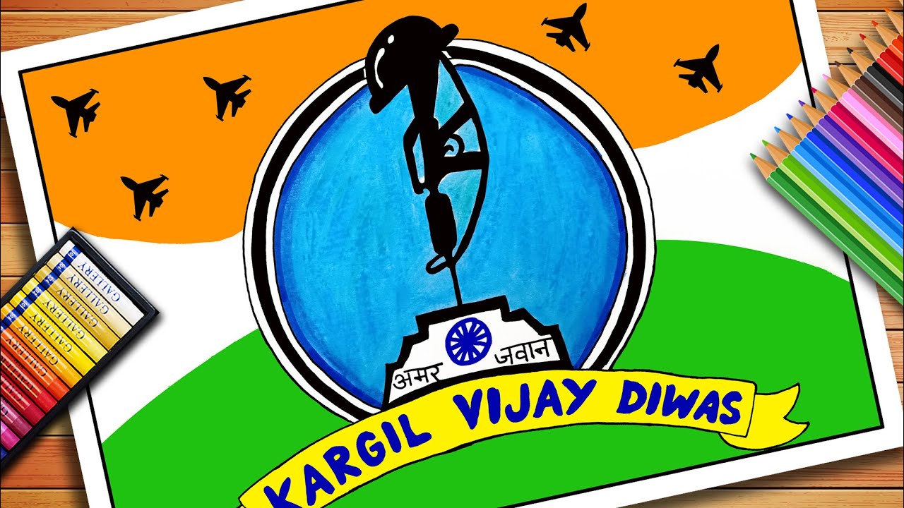 Kargil Vijay Diwas Drawing Kargil Vijay Diwas Poster Kargil Vijay