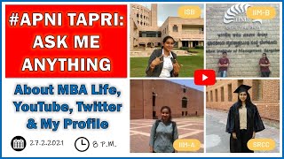 Apni Tapri Live: Answering common doubts on placements, summer internships and MBA Life | Shivani