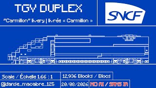 Minecraft SNCF TGV Duplex Carmillon livery tutorial