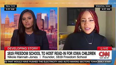 Pulitzer Prize-winner Nikole Hannah-Jones on CNN about her African-American author read-in in Iowa