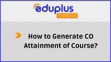 How to Generate CO Attainment of Course