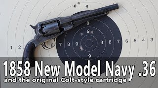 Shooting an original 1858 Remington New Model Navy with repro Colt cartridges