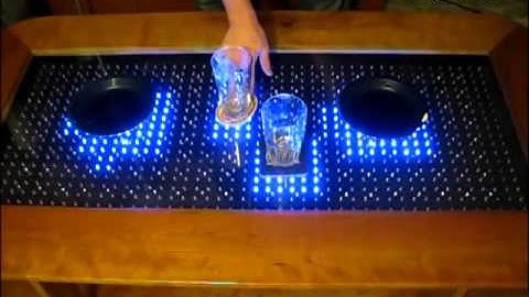 LED interactive table Arduino lattice matrix glass atmega