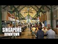 Singapore City: Lunch Hour Scenes at Downtown Core (4K HDR)