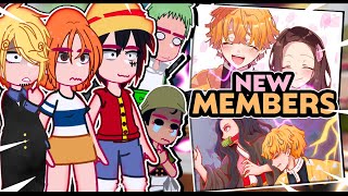 ||Past-One Piece reacting to Nezuko and Zenitsu as the new members|| \\🇧🇷/🇺🇲// ◆Bielly - Inagaki◆