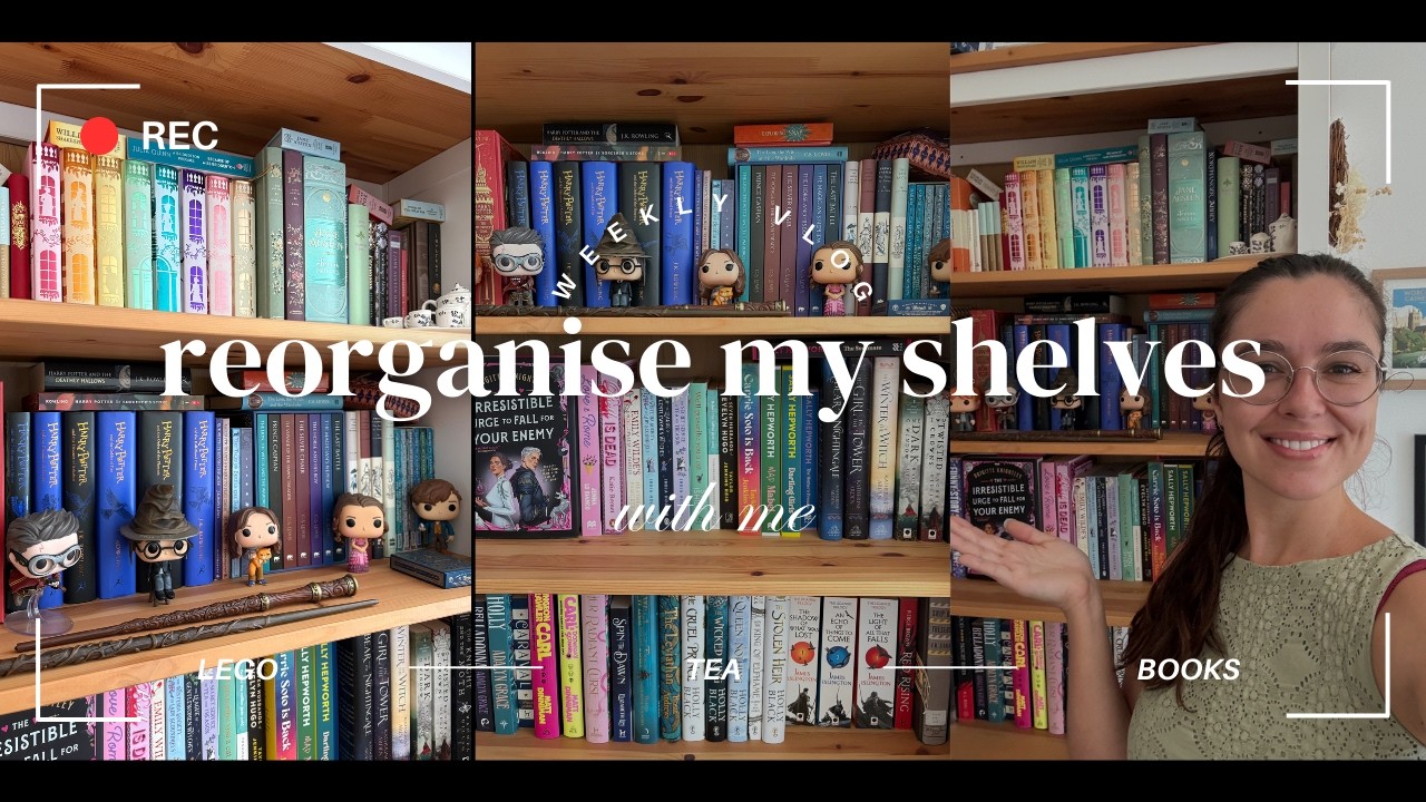 reorganise my shelves with me