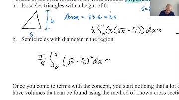 Volumes with Known Cross Sections with Calculus, pg 3, pt 2