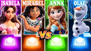 Encanto Isabela & Mirabel VS Frozen Anna & Olaf But IN Tiles Hop!