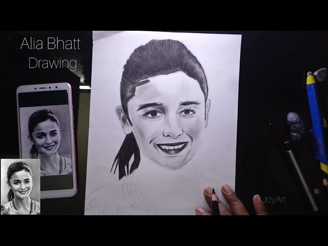 Dopamine Girl A Color Pencil Draw Of Alia Bhatt Wearing Nightie | Hot Sex  Picture