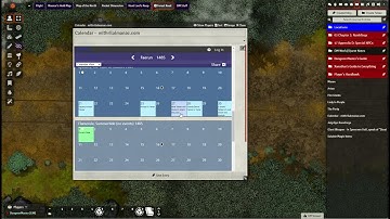 FoundryVTT - Calendar integrated in Journals