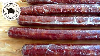 Homemade salami in 3 days charcuterie recipe. curing meat. how to make salami. very short process.