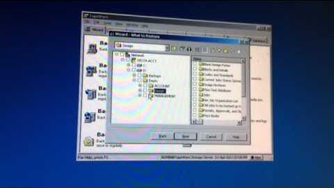 Restore from Tape backup instructions