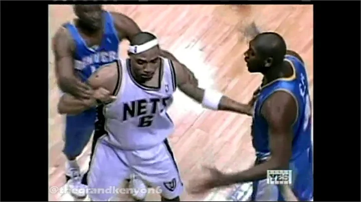 Nets & Nuggets get chippy (RJ - 'Melo; K-Mart - Nen)