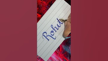 Rohit name calligraphy #cursivewriting #shorts