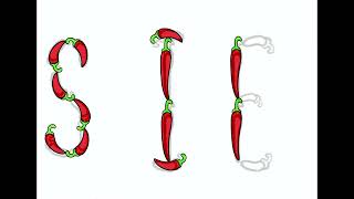 Chili smile typography design