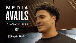 Linebacker Jaelan Phillips meets with the media | Miami Dolphins