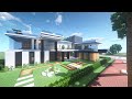 【Minecraft】Large Modern House Tutorial [Modern Mansion] / How to Build #3