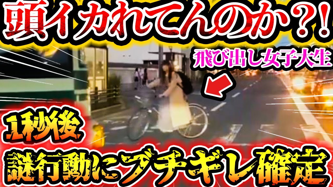 【ドラレコ】頭イカれてんのか？！女子大生の謎行動にブチギレ確定　歩道歩行自動車　積載ミストラック【交通安全啓発・危険予知トレーニング】