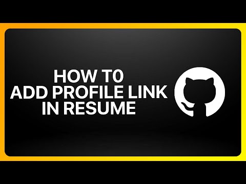How To Add GitHub Profile Link In Resume Tutorial
