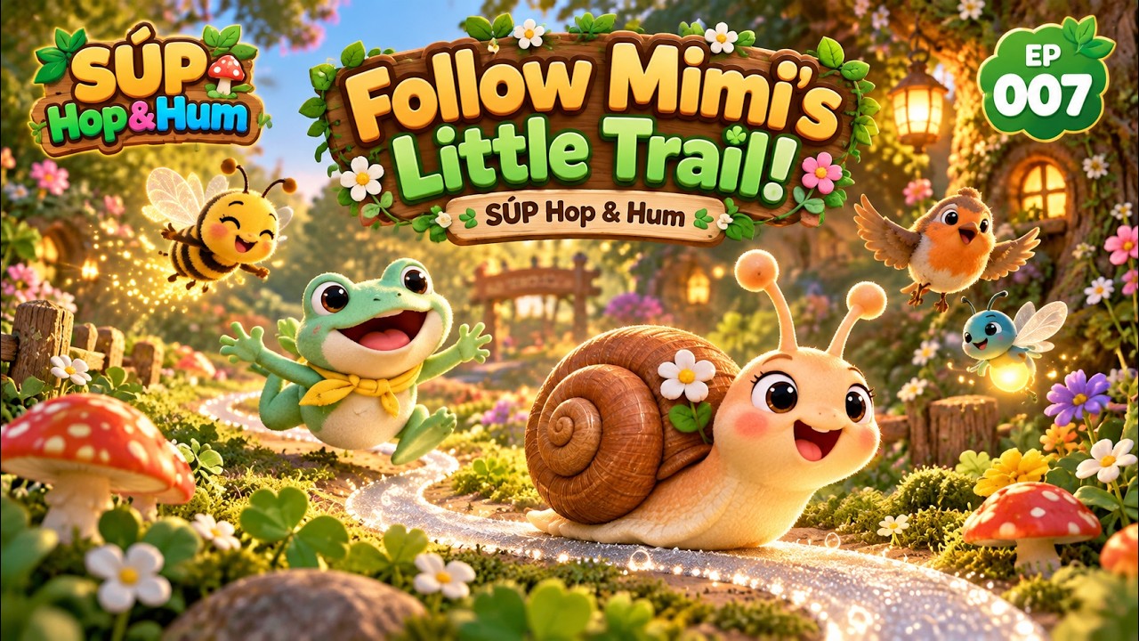 Follow-Along Song for Toddlers 🐌 Follow Mimi’s Little Trail! | SÚP Hop & Hum