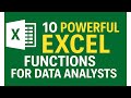 10 Powerful Excel Functions for Data Analysts | Must-Know Excel Functions for Data Analysts#excel
