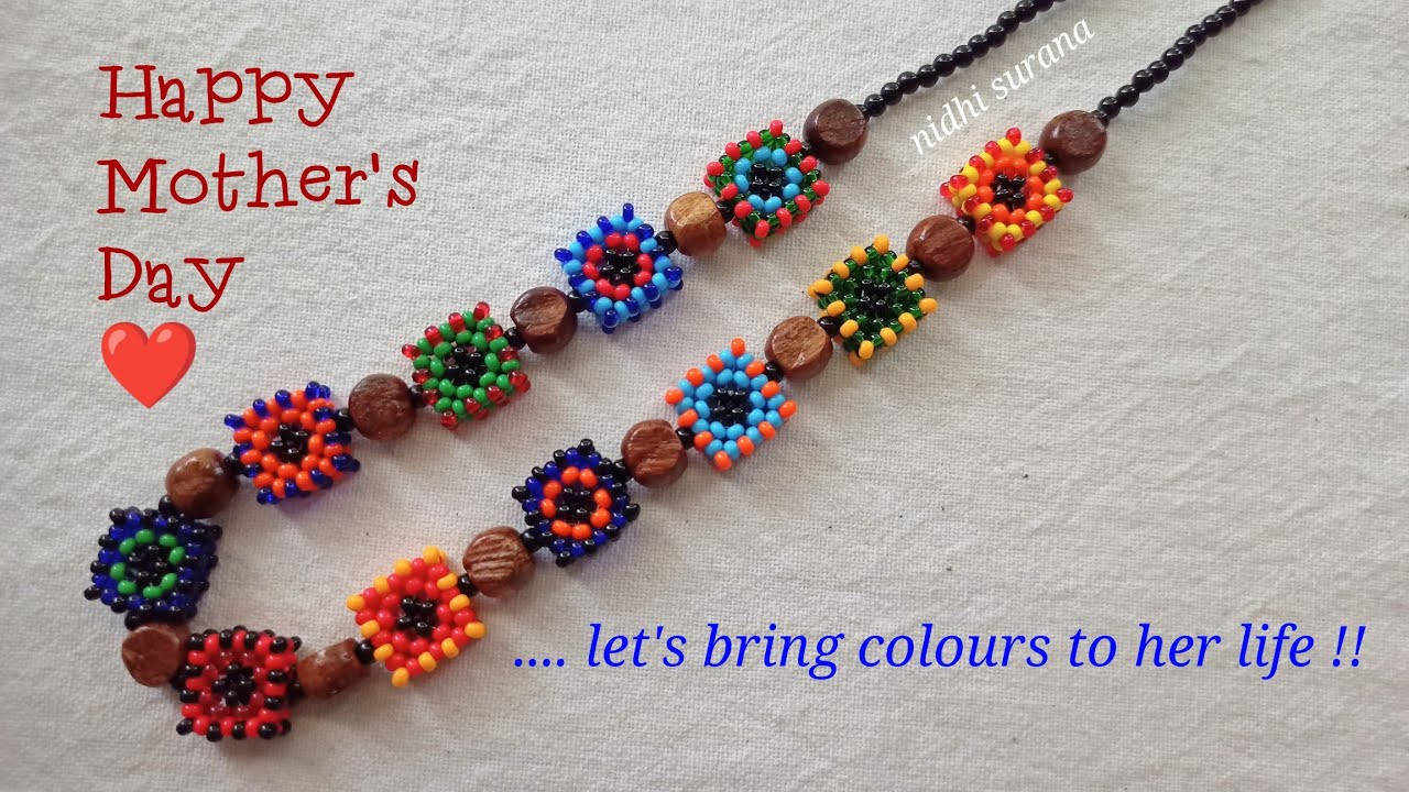 ⚜️Spreading Colours, Mother's Day Necklace/Collar del Día de la Madre/Beaded Jewelry Tutorial Diy