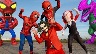 SUPERHERO's Story || TEAM SPIDER-MAN VS Dinosaur Spider & Joker