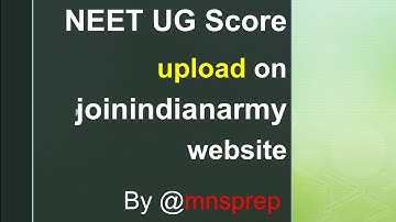 NEET UG 2022 Scores upload on joinindianarmy website | issue in uploading ia resolved | @flora_fauna23