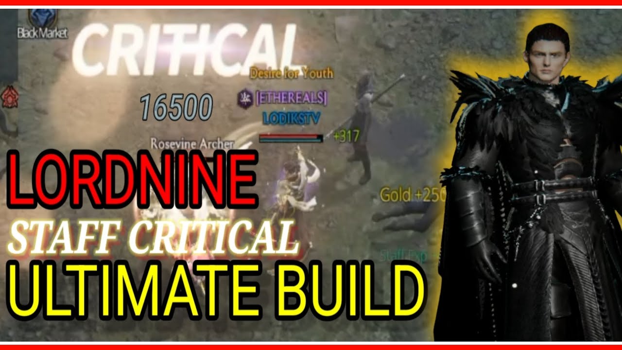 LORDNINE 💥 STAFF CRITICAL ULTIMATE BUILD ( SHADOW BLADE ABILITY ) 