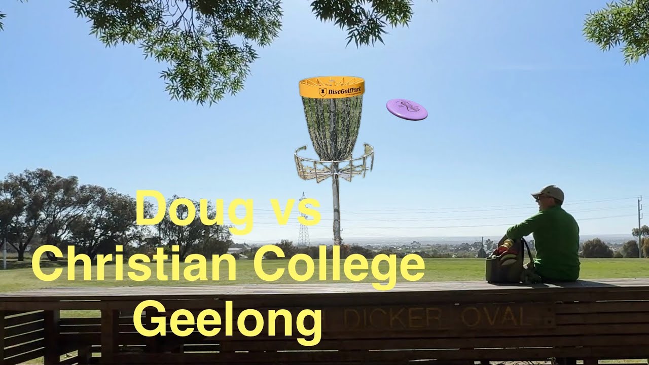 Doug vs Christian College Geelong disc golf course. Highton, Victoria