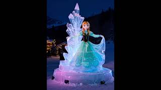 The Ice Sculpture Of Elsa Is So Beautiful