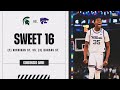 Kansas state vs michigan state  sweet 16 ncaa tournament extended highlights
