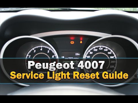 Peugeot 4007 Service Light Reset - Youtube