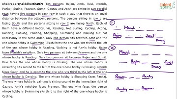 Linear Arrangements | Additional Example - 13 | Reasoning Ability | TalentSprint Aptitude Prep