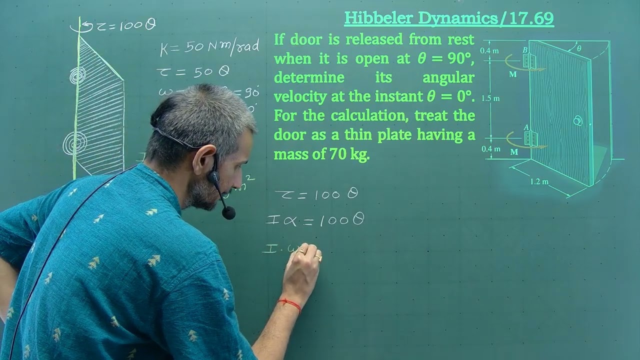 Hibbeler Dynamics 17 69 || Rotation ||