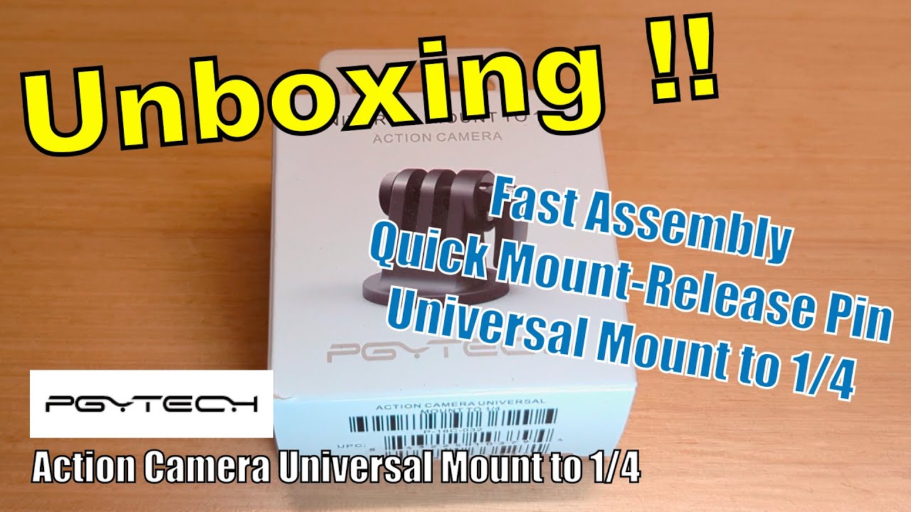 Pygtech Multi Mount Unboxing PGYTECH Universal Mount to 1/4 and Compare with GoPro Thumb ...