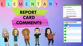 Elementary Report Card Comments