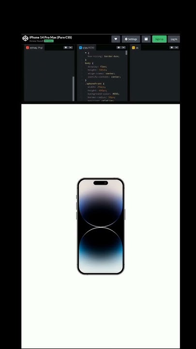iPhone 15 Pro Max design using HTML CSS #shorts #iphone #viral # ...