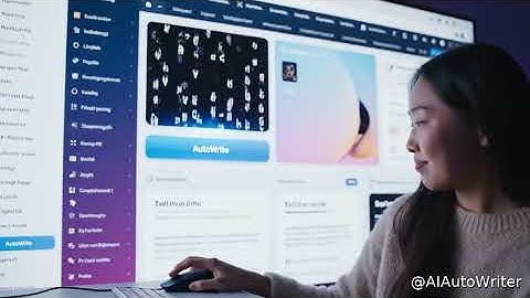 A girl triggers AIAutoWriter: macro-UI loops, keywords spawn, content blooms endlessly.