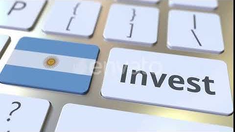 INVEST Text and Flag of Argentina on the Keyboard | Motion Graphics - Envato elements