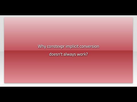 Why constexpr implicit conversion doesn't always work?