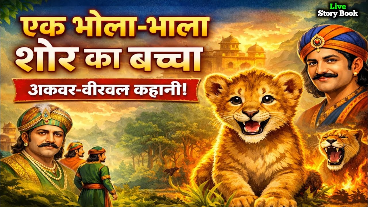 एक भोला भाला शेर का बच्चा, अकबर बीरबल कि कहानियां Akbar Birbal ki kahaniyan, Stories of Akbar Birbal