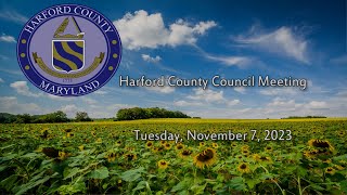 Harford County Council - November 7, 2023